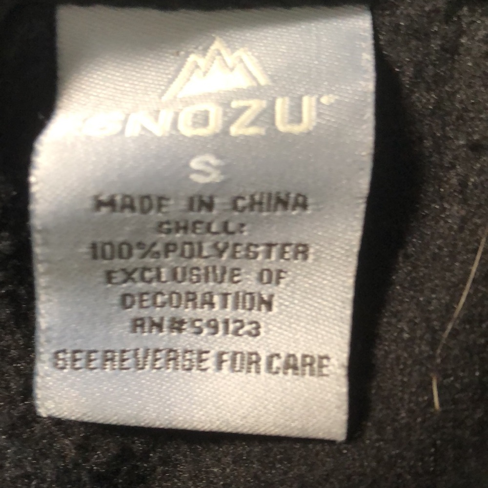 Snozu | Women’s black fleece full zipper jacket - Picture 9 of 11